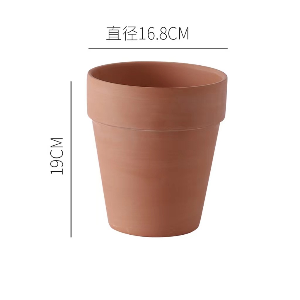 厂家直销红陶花盆红土陶瓷花盆透水性强高脚国际盆