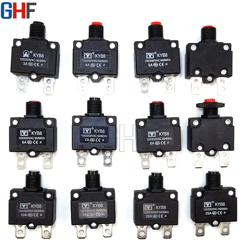 3A/5A/6A/10A/15A-30A过流过载保护器开关自动手动电流过载保护器