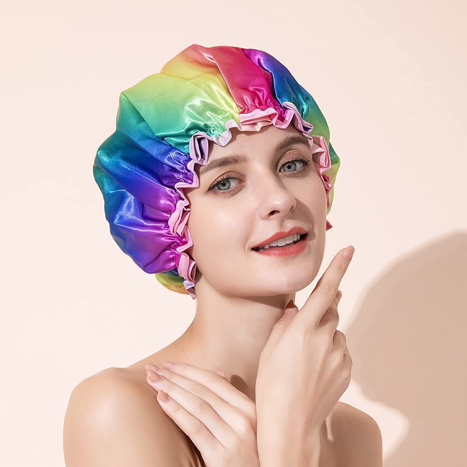 Waterproof fashionable shower cap