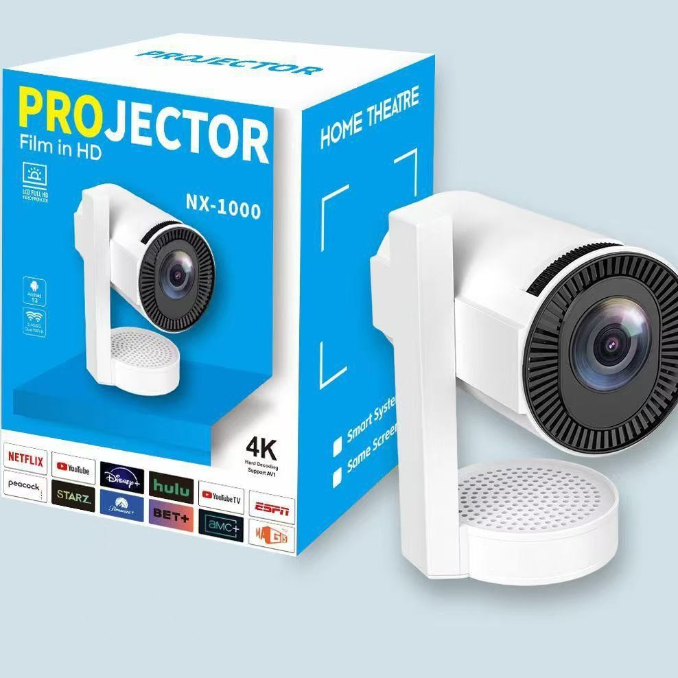 跨境2025新款Z11投影仪超高清4K家庭影院蓝牙WiFi便携式智能炮筒