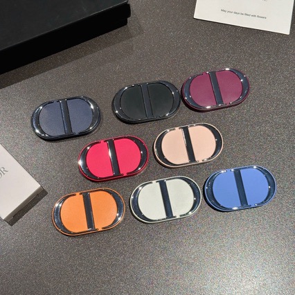Trendy CD Mirror Phone Stand, Foldable Mirror, Large Logo Makeup Mirror, Portable Mirror, Self-Adhesive Phone Case Stand