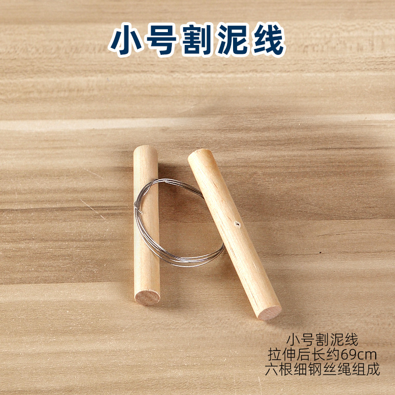 Herramienta de cerámica cortador de barro cortador de ángulo mango de plástico arco oblicuo hecho a mano en forma de u cuchillo de barro cortador de alambre de acero inoxidable