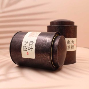 Chinese Style Round Metal Sealed Iron Can Black Tea Green Tea Pu'er Phoenix Single Cong White Tea Metal Packaging