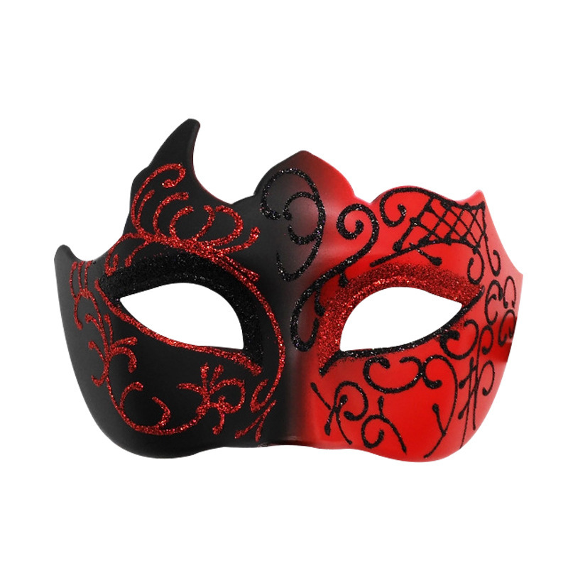 Halloween nueva corona de diamantes pareja baile máscara media cara set fiesta misteriosa disfraz