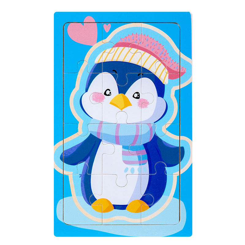 Educación temprana Iluminación juguetes de dibujos animados puzzle de bloques de animales 0 - 3 años de niños pequeños niños y niñas puzzle de bebés