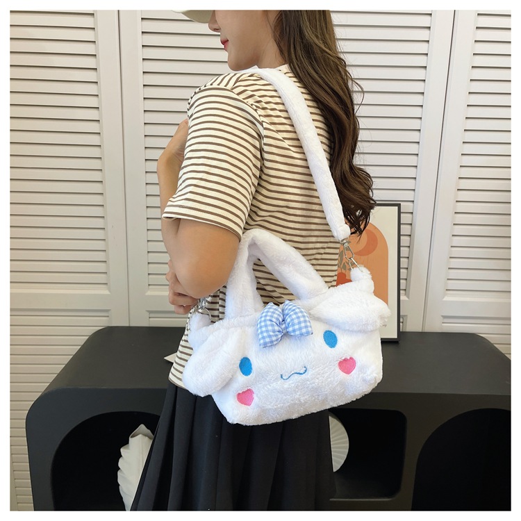 Plush crossbody bag, children's bag, 2024 new style, small animal bag, lightweight small crossbody, underarm makeup, simple single, cute bag undefined