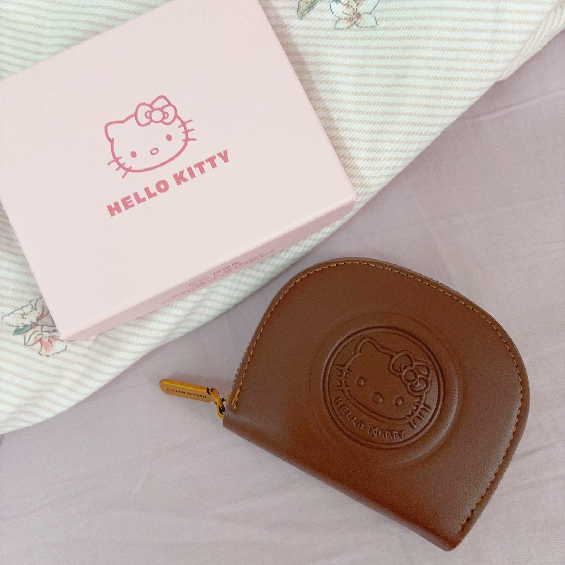 Hello Kitty, милый ретро карта держатель, орган с молнией, ручной органайзер сумка, маленький кошелек