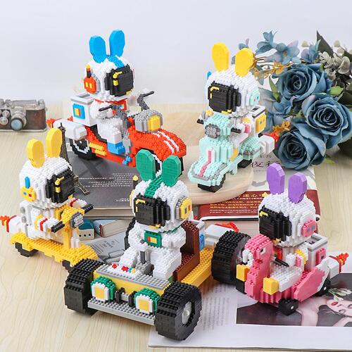 Compatible with Lego Luminous Astronaut Cartoon Doll Building Block Series Assembled Children's Educational Toys Gift Wholesale