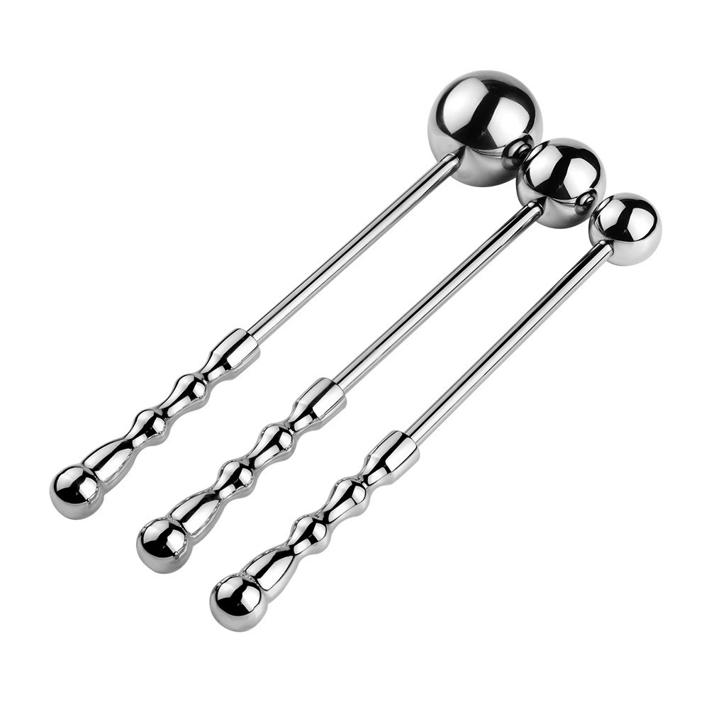 Секс-игрушка SM, anal plug из нержавеющей стали, металлическая, боковая ударная ручка, двойного назначения анальный пробник для анального расширения, круглый шарик-батт