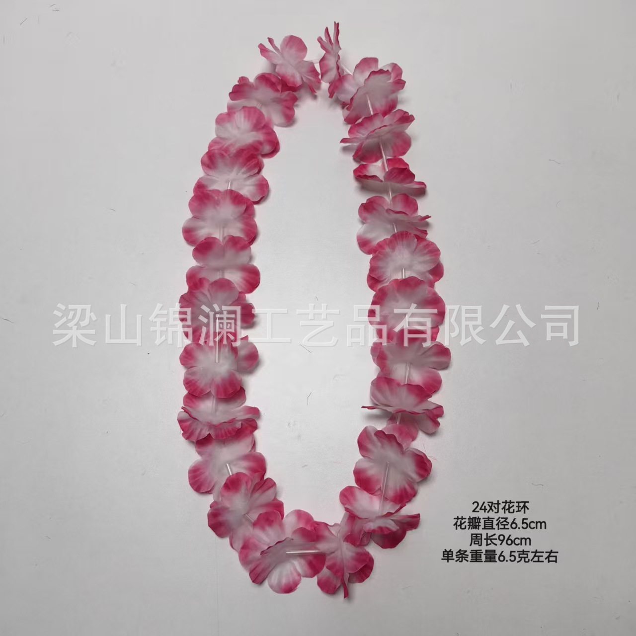 Hawai 24 pares de guirnaldas de flores colgantes de colores pétalos de flor simulados ropa de anillo de cuello de poliéster fiesta