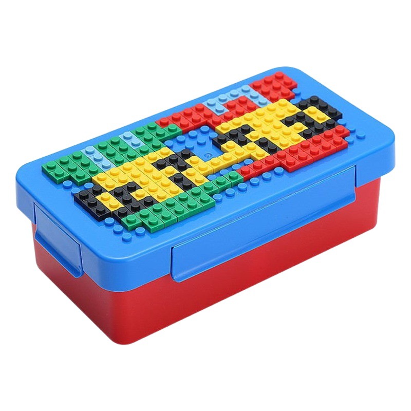 Creativo DIY pixel montaje de bloques de construcción caja de almuerzo caja de picnic niños caja de ensalada caja de frutas