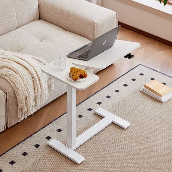 Lift Table, Reversible Simple Laptop Table, Standing Workbench, Movable Bedside Table