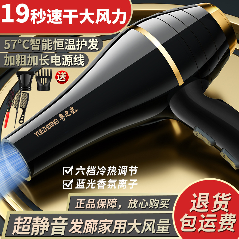 Manufacturer Wholesale Hair Dryer Hair Salon High Power High Wind Hair Dryer Wholesale Electrical Appliances Household High Power Hair Dryer