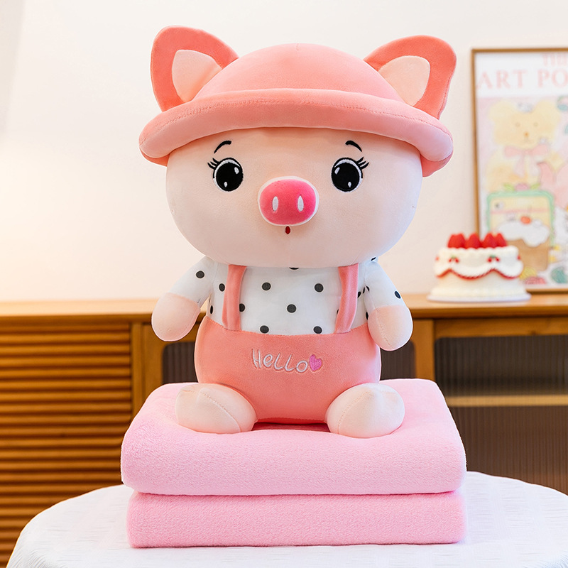 Manta de aire acondicionado de dibujos animados, almohada, edredón, almohada de siesta multifuncional dos en uno, venta directa de fábrica, comercio exterior al por mayor