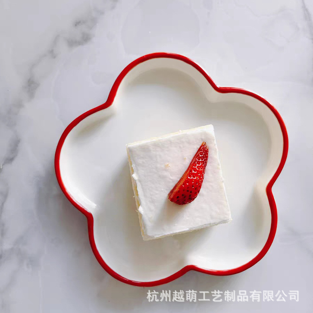 붉은 날 꽃 디스크 6 인치