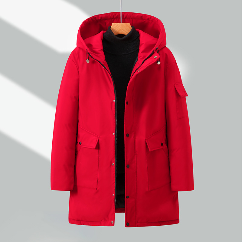 Hot selling winter nieuwe mid tot lange katoenen jeugd losse casual hooded dikke mode merk herenkleding_voghion.com