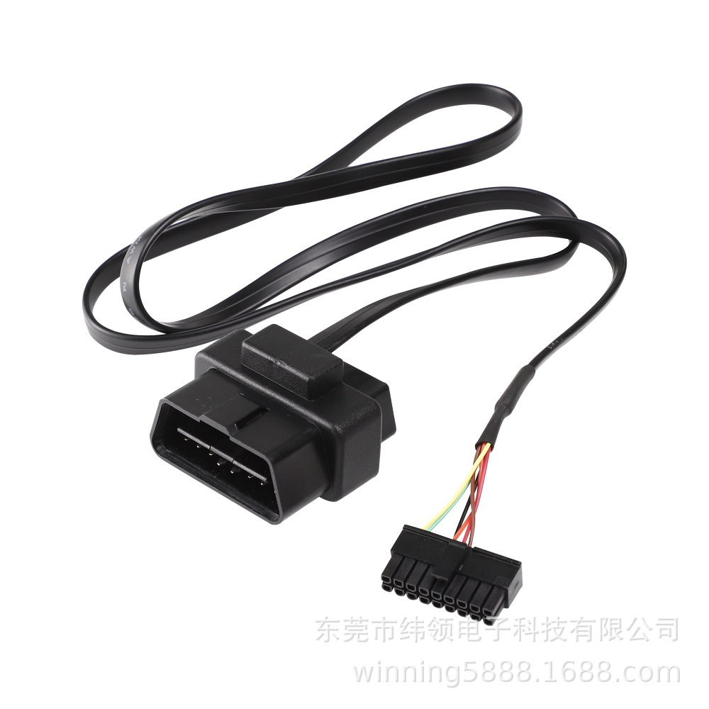 16针外螺纹/内螺纹至Molex 18针壳体OBD OBD216针T扁平电缆