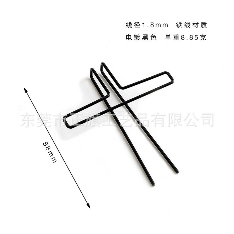 Zhengqi fábrica de color creativo galvanoplastia clip de libro tridimensional 88mm clip de metal de oro negro en stock suministro