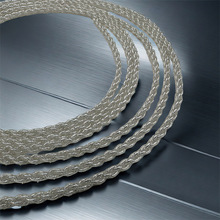 单晶铜镀银线材 4股编织100芯 hifi diy耳机升级线材 镀银升级线