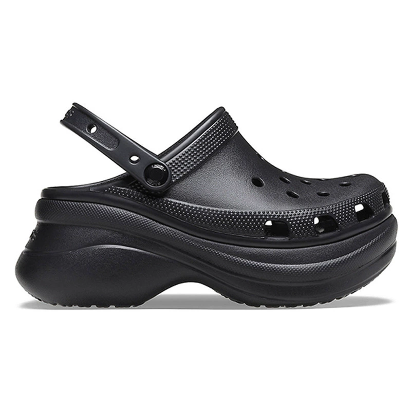 Слеперы в стиле Crocs, универсальная модная обувь для пляжа с платформой и каблуками, нескользящие мюли