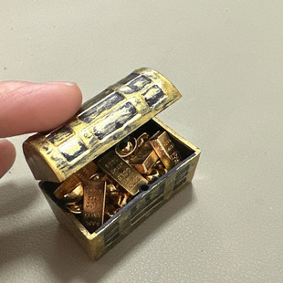 miniature treasure chest toy treasure chest decoration accessories ornaments pirate treasure chest silver ingot gold bar doll house accessories