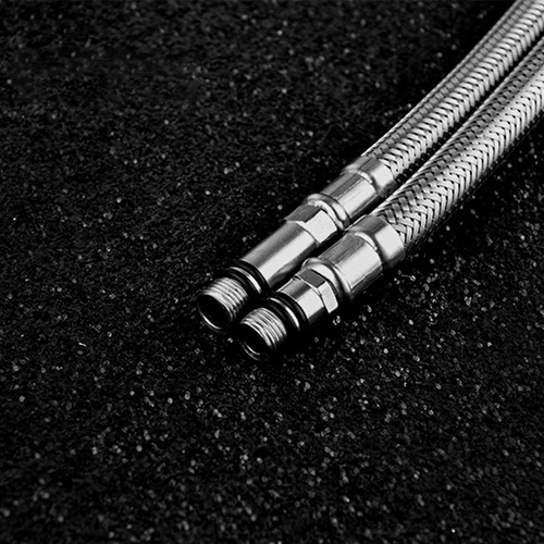 304 stainless steel braided pointed hose hot and cold faucet water inlet pipe basin basin upper water pipe 4 points high pressure pipe