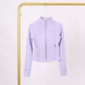 Roland purple gold zipper short jacket