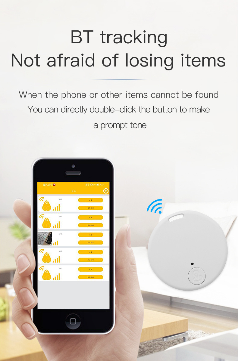 Neuer runder Bluetooth Anti-Verlust-Tracker Objekt Finder Gepäck Anti-Diebstahl kompakter bidirektionaler Alarm Finder