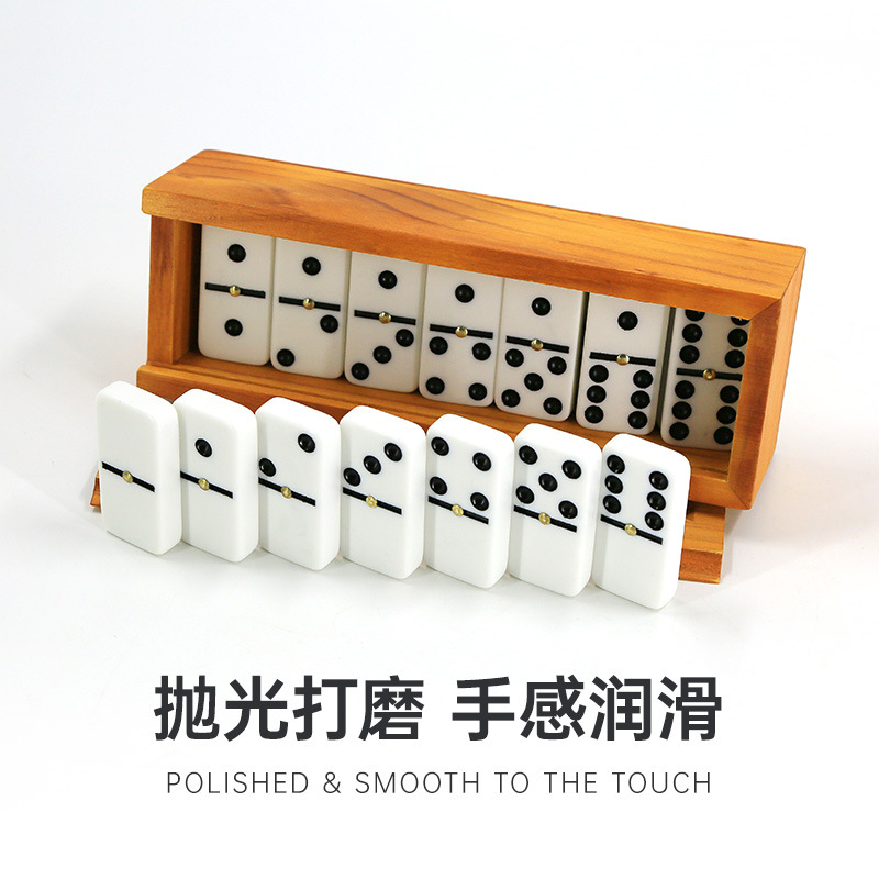 Doble 6 Domino 28 unidades polvo de jade eléctrica material pensamiento rompecabezas juego los niños regalo juego juguetes al por mayor