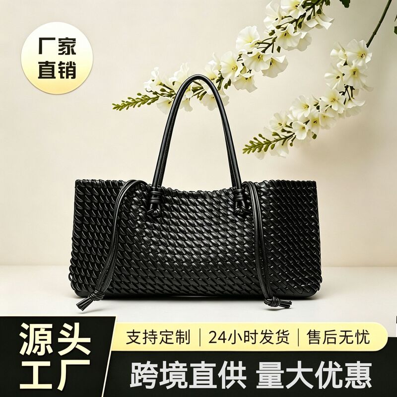 Niche Handmade Woven Bags, Summer Solid Color Basket-Style Handbags, Casual Retro Single-Shoulder Crossbody Bags Wholesale Niche Handmade Woven Bags, Summer Solid Color Basket-Style Handbags, Casual Retro Single-Shoulder Crossbody Bags Wholesale
