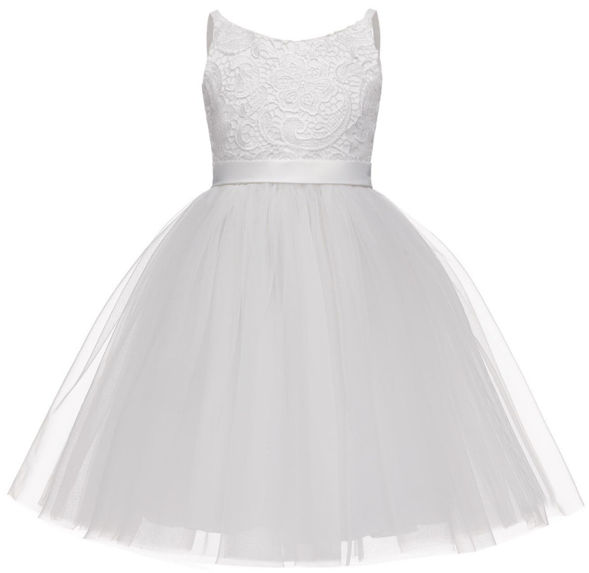 Explosiones de comercio exterior transfronterizo Europa y Estados Unidos vestido de boda infantil de encaje vestido de flores de rendimiento de fiesta de cumpleaños cinturón de rodillas vestido