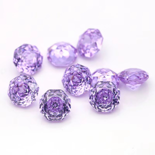 8mm Millennium Rose Cut Eight Side Rose Cut Zircon High Elastic Diamond Bare Stone Flash Nail Diamond Jewelry Bare Zirconium 5A