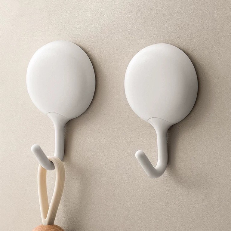 Adhesive Hooks, Kitchen Adhesive Hooks, Traceless, No-Drill, Strong Adhesive Hooks, Traceless Bathroom Hooks, Heavy-Duty Adhesive Hooks