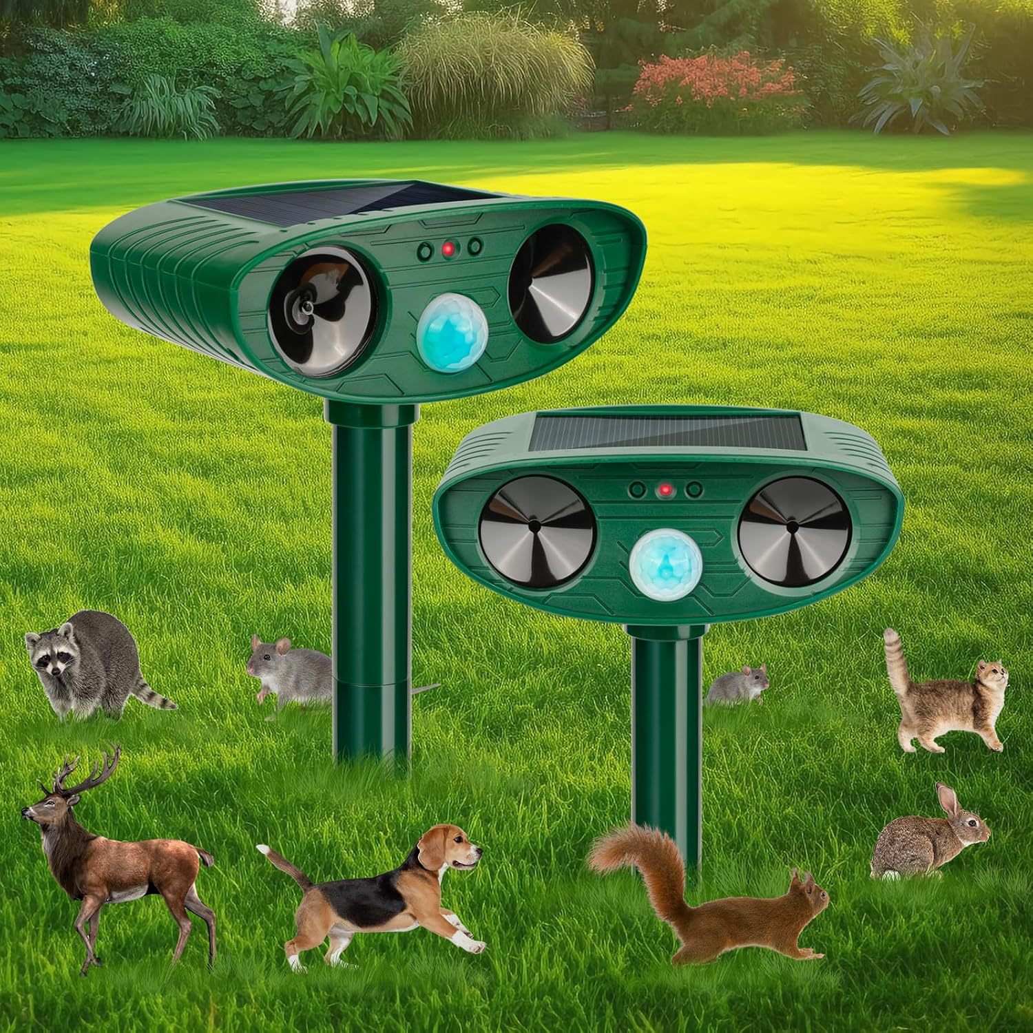 Al Aire Libre solar animal repelente de aves repelente ultrasónico ratón repelente de insectos repelente de animales