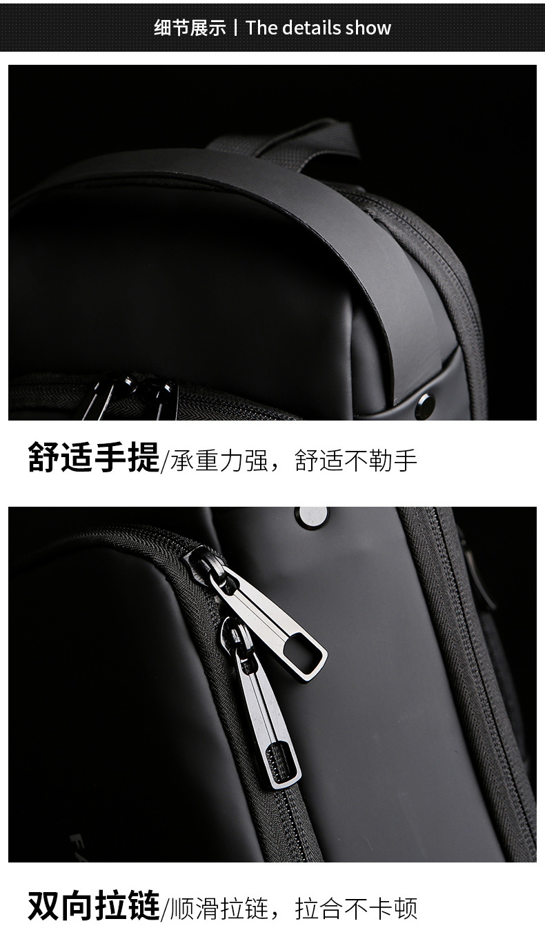Men's Chest Bag Password Lock Anti-theft Cycling Bag Casual Outdoor Running Travel Waist Bag Shoulder Crossbody Sports Backpack