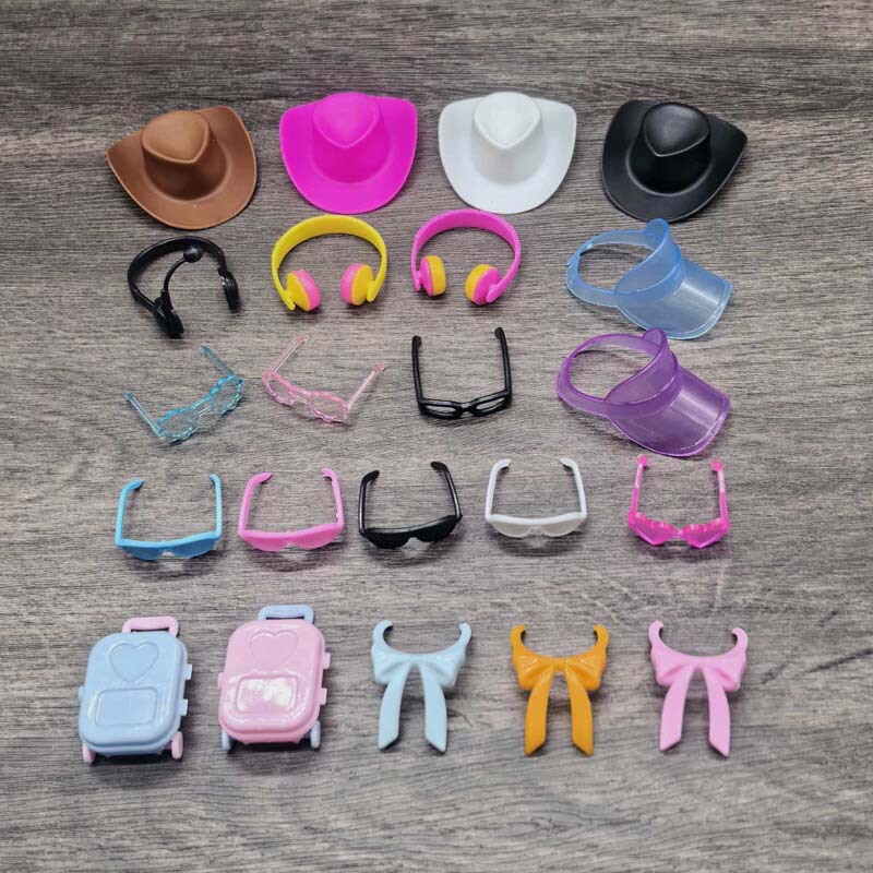 Doll Toy Accessories, Headphones, Sunglasses, Glasses, Sun Hat, Cowboy Hat, Little Yellow Duck Toy Accessories Doll Toy Accessories, Headphones, Sunglasses, Glasses, Sun Hat, Cowboy Hat, Little Yellow Duck Toy Accessories