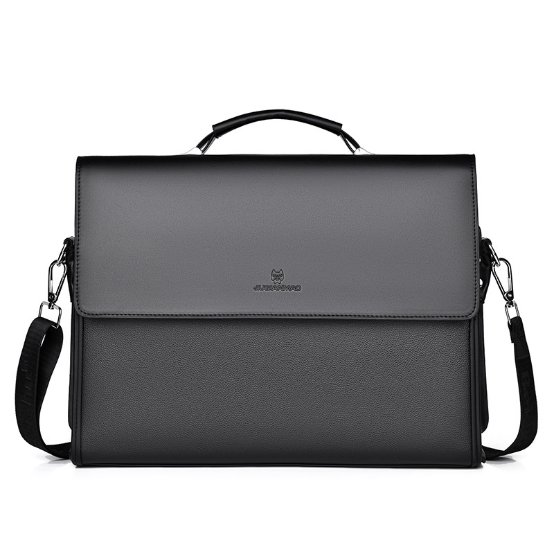 Cross-Border Foreign Trade Wholesale 2025 New Single-Shoulder Crossbody Bag, Hand-Held Business Bag, Horizontal Briefcase, Laptop Bag, Men's Bag