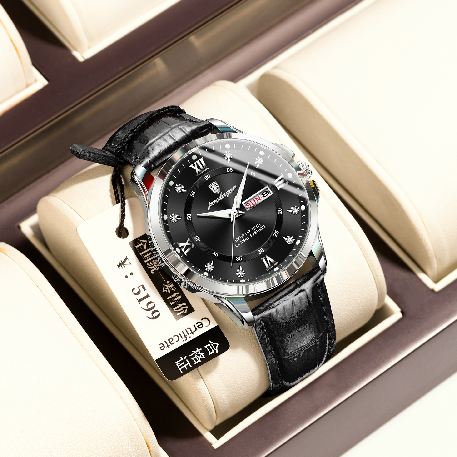 Cinturón de marca suiza, relojes para hombres, relojes de pulsera impermeables de lujo para estudiantes, relojes de pulsera impermeables en vivo de comercio exterior, una venta