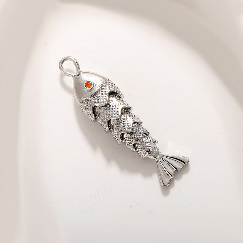 銅メッキ 14 k ゴールド鯉魚ジュエリーペンダントアクセサリージョイント小魚オーシャンブレスレットイヤリングネックレス DIY ペンダントペンダント|undefined