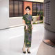 5555 New Cheongsam 2025 New Chinese Style Elegant Elegant Long Old Shanghai Celebrity Cheongsam for Performance