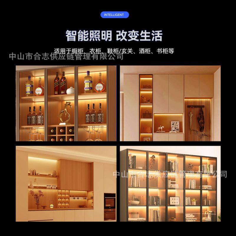 LED 電源ワードローブキャビネットライト電源 12V デュポンラインインターフェース集中制御人体誘導超薄型スイッチキャビネットスマート|undefined