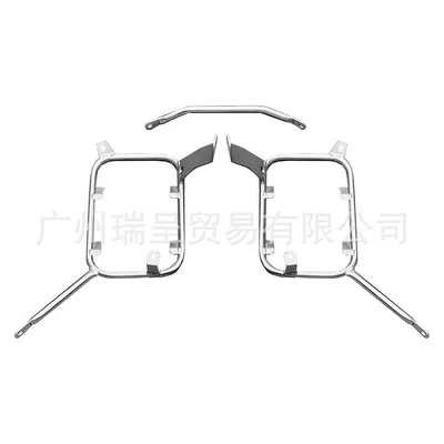 bracket, side box tail – Motorcycle bumper - silver-frame