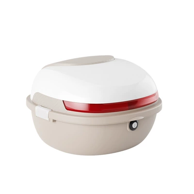 Medium-Sized Electric Vehicle Trunk Rack, National Standard Universal for Electric Scooters, Aima, Tailing, Green Source Helmet Storage Box (Electric car tail box) - white-factory-direct-sales-medium-size-30-liters-can-hold-summer-helmet