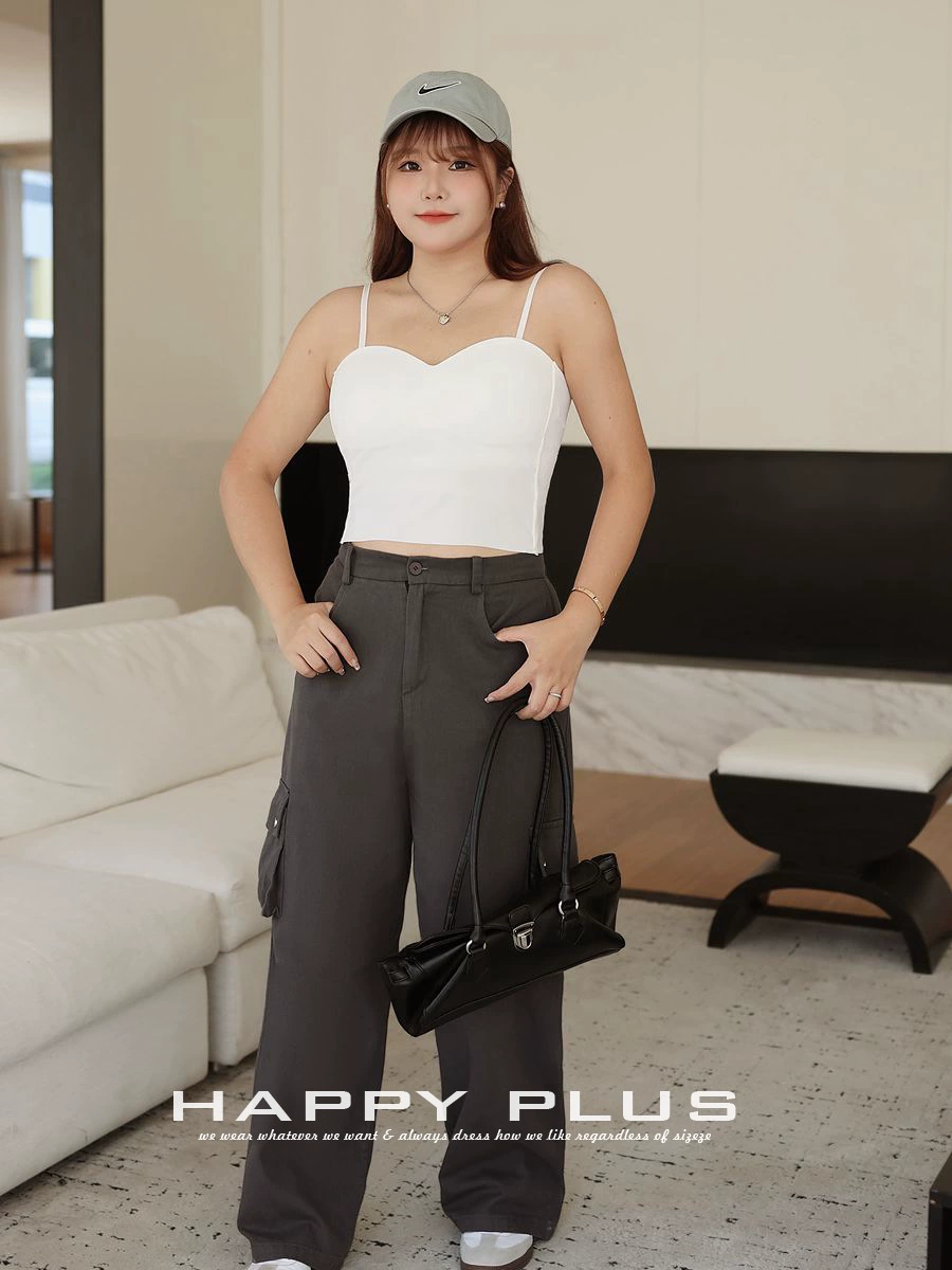 Tank Top with Built-in Cups, Strap Bra Style, Plus Size 2XL–4XL, Sweetheart Back Detail
