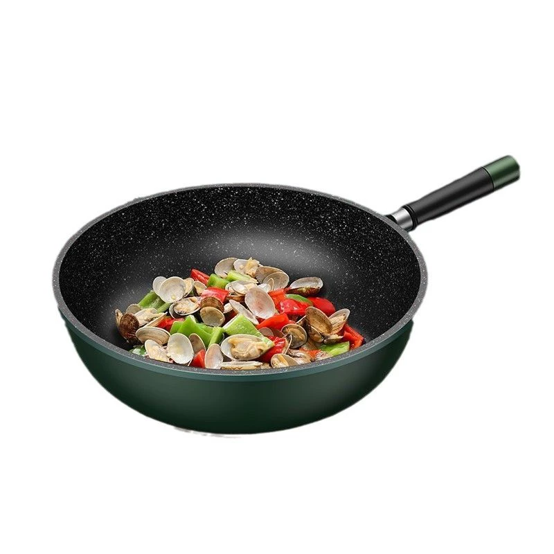 Маі Фанши wok, сковорода без прилипания, электроплита газовая плита, толстая дно профессиональная домашняя сковорода для жарки, плита газовая