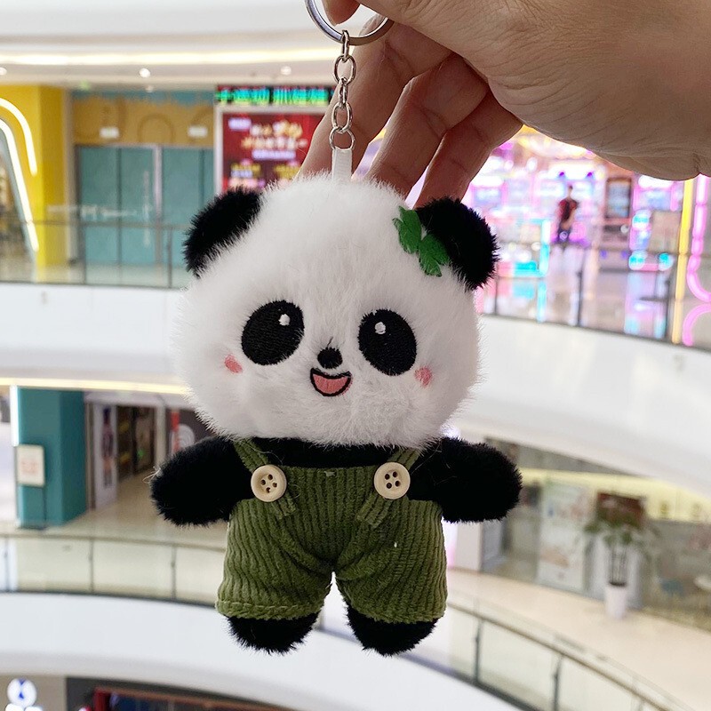 ネット有名人愛愛国宝パンダペンダントぬいぐるみ人形レッサーパンダバッグキーホルダーグリッパー人形|undefined
