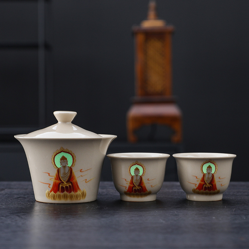 カップレトロ草木灰無相敦煌主人杯陶磁器家庭用工夫茶器個人お茶専用品茗|undefined