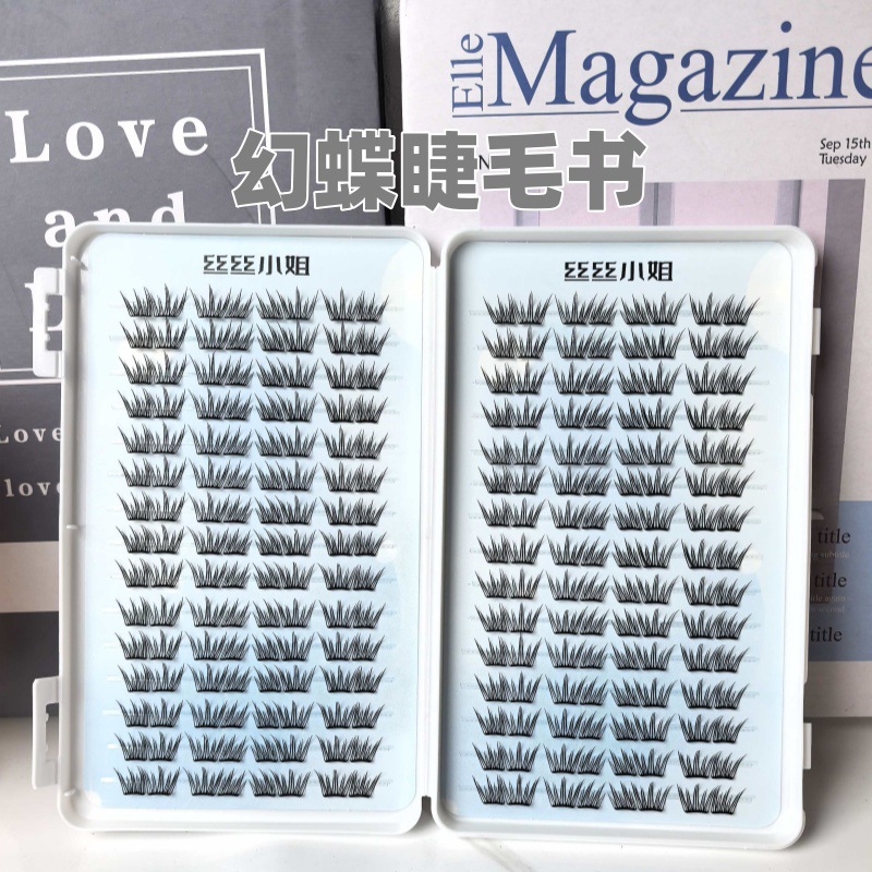 Las pestañas falsas de mariposa fantasma, las pestañas falsas de mariposa, las pestañas de mariposa