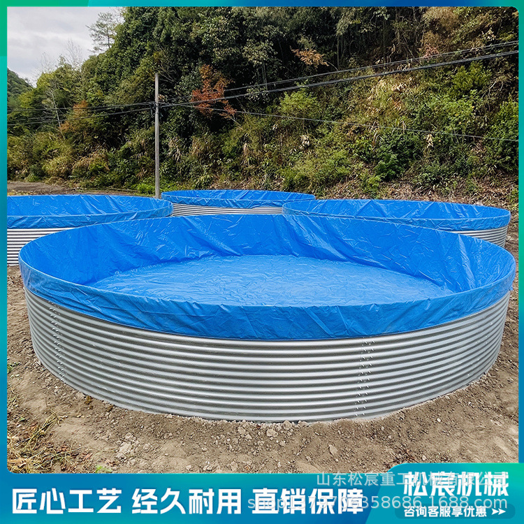 长方形折叠养鱼池加厚帆布水池便携运输鱼池移动支架水池子