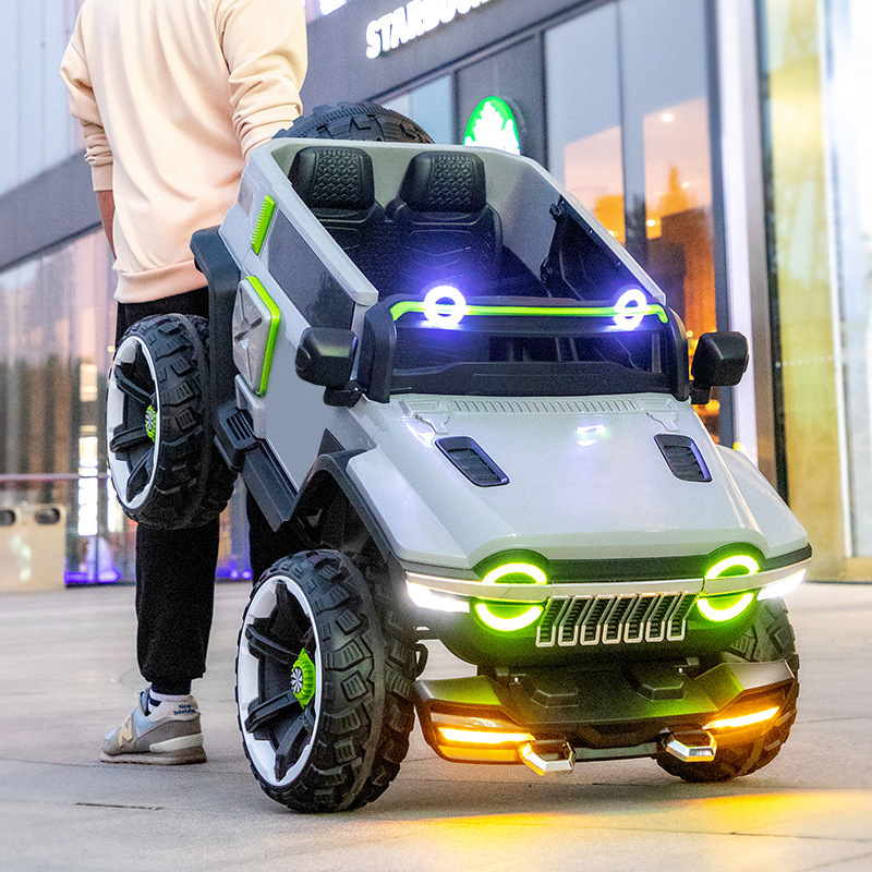 Mini tanque 300 coche eléctrico para niños puede sentarse vehículo todoterreno con tracción en las cuatro ruedas bebé auto-conducción cochecito de control remoto coche de juguete